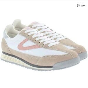 Tretorn Rawlins pink and white sneakers 6.5